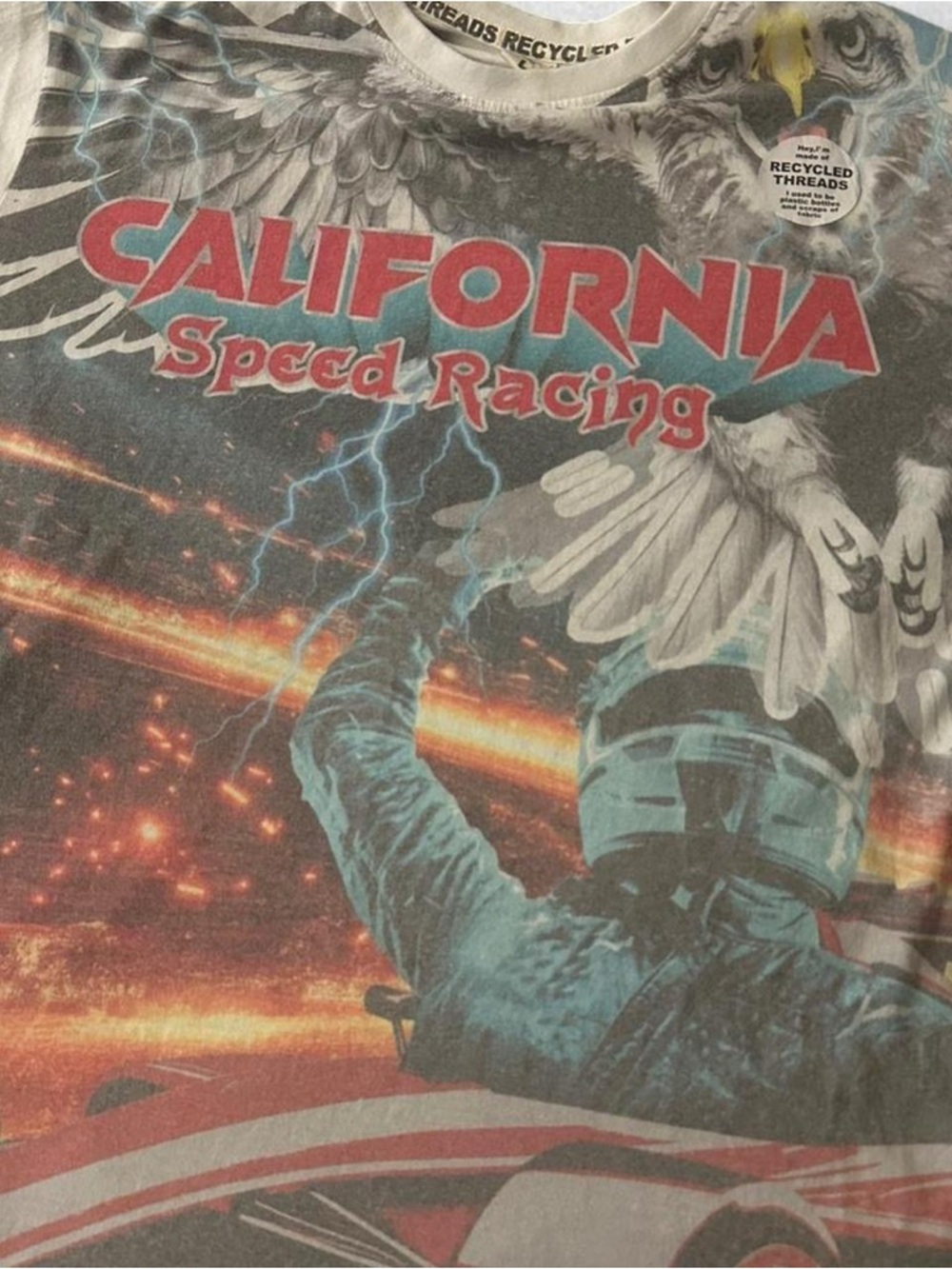California Speed Racing Graphic Tee - Cream - Picture 2 of 4